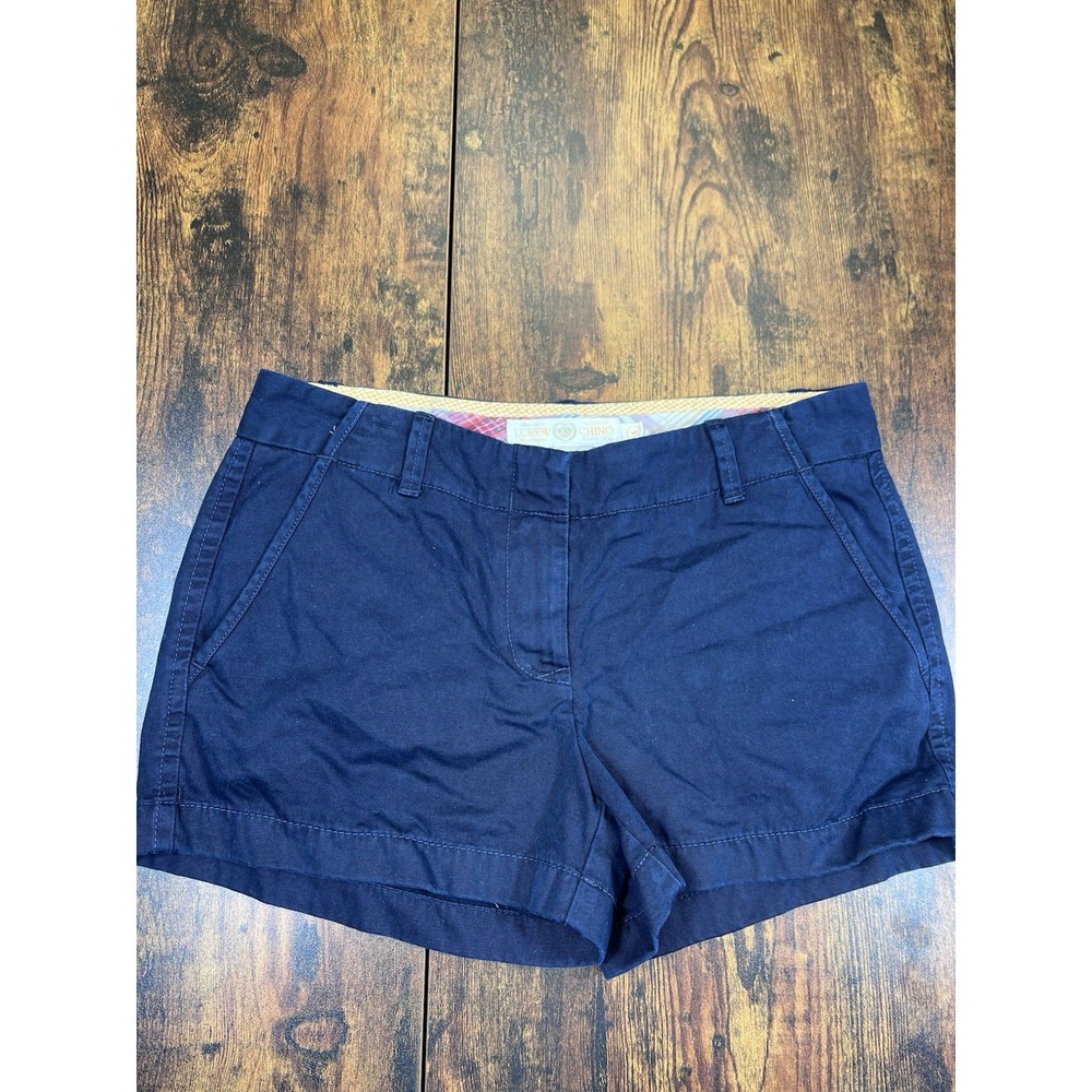 J.Crew Broken-In Chino Shorts Women's Size 4 Navy Blue 100% Cotton Casual